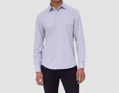 Bugatchi Uomo James Geometric Ooohcotton Shirt In Navy In Blue