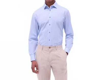 Bugatchi Uomo James Honeycomb Oooh Cotton Shirt In Air Blue
