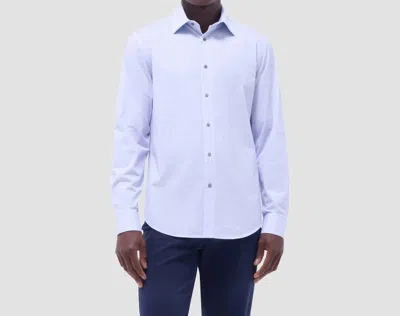 Bugatchi Uomo James Leaf Print Ooohcotton Shirt In Air Blue