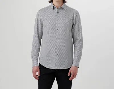 Bugatchi Uomo James Ooohcotton Shirt In White In Gray