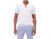 Bugatchi Uomo Johnny Collar Knit Polo Sweater In Chalk In White