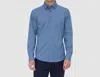 Bugatchi Uomo Jules Geometric Ooohcotton Shirt In Teal In Blue