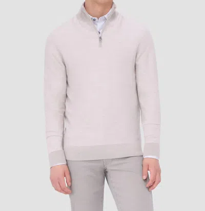 Bugatchi Uomo Men's Half Zip Sweater In Willow In Beige