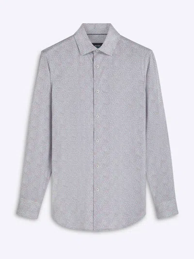 Bugatchi Uomo Men's Hexagonal Sport Shirt In Gray