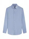 Bugatchi Uomo Men's James Long Sleeve Shirt In Air Blue Dots In Blue
