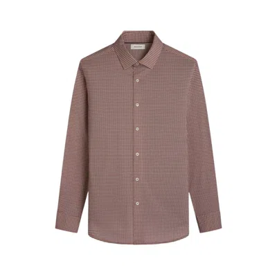 Bugatchi Uomo Men's James Mini Check Ooohcotton Shirt In Jaffa In Multi