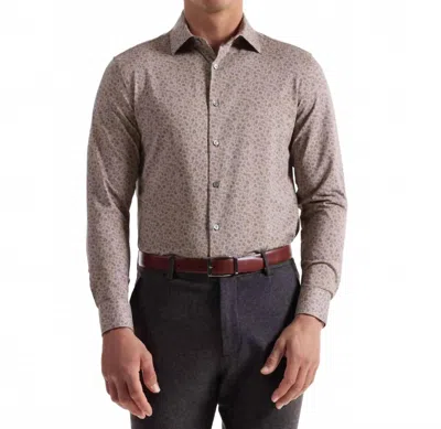 Bugatchi Uomo Ooohcotton James Long Sleeve Shirt In Sand In Beige