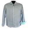 Bugatchi Uomo Shaped Fit Fip Cuff Shirt In Blue In Blue