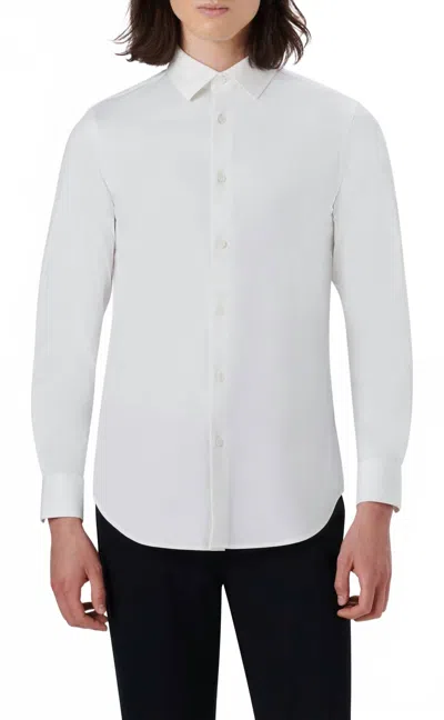 Bugatchi Uomo Solid Button-up Shirt In White