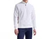 Bugatchi Uomo Textured 1/4 Zip Knit Pullover In Chalk In White
