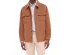 Bugatchi Uomo Wool Cashmere Shirt Jacket In Cinnamon