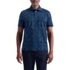 Bugatchi Vance Ooohcotton® Leaf Print Polo In Blue