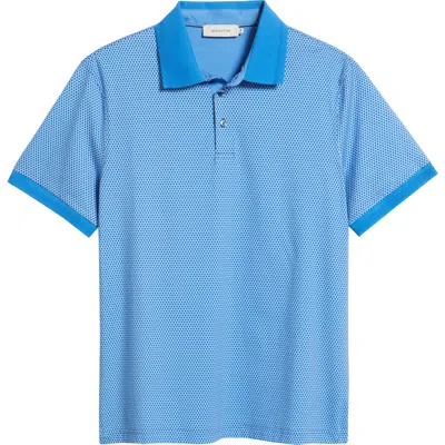 Bugatchi Vance Ooohcotton® Microprint Polo In Blue