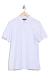 Bugatchi Victor Floral Print Knit Polo In Lavender