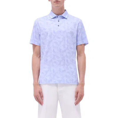Bugatchi Victor Ooohcotton® Abstract Print Polo In Air Blue