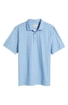 Bugatchi Victor Ooohcotton® Cocktail Print Polo In Air Blue