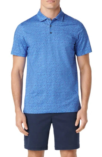 Bugatchi Victor Ooohcotton® Digital Print Polo In Night Blue