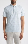 Bugatchi Victor Ooohcotton® Feather Print Polo In Mint
