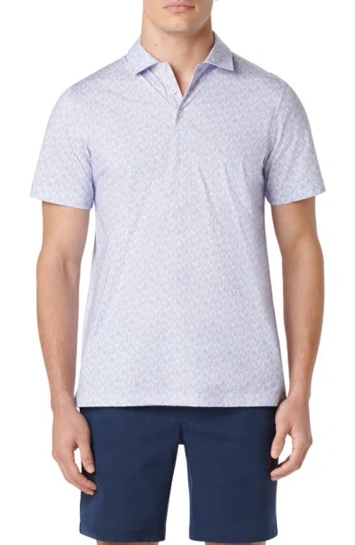 Bugatchi Victor Ooohcotton® Golf Print Polo In Lilac