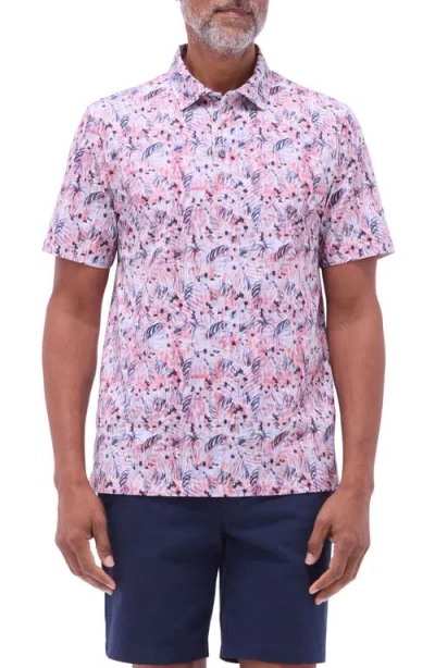Bugatchi Victor Ooohcotton® Leaf Print Polo