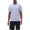 Bugatchi Victor Ooohcotton® Leaf Print Polo In Black