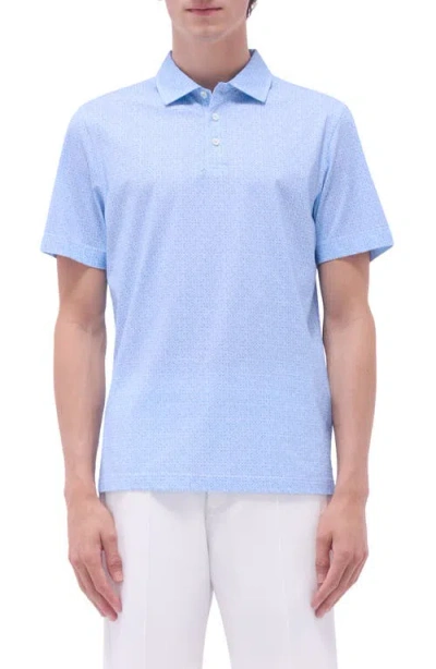 Bugatchi Victor Ooohcotton® Leaf Print Polo In Ice