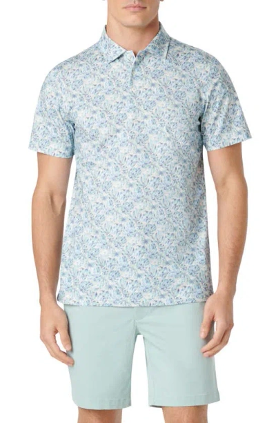 Bugatchi Victor Ooohcotton® Leaf Print Polo In Mint