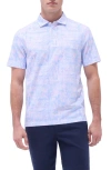 Bugatchi Victor Ooohcotton® Leaf Print Polo In Pink