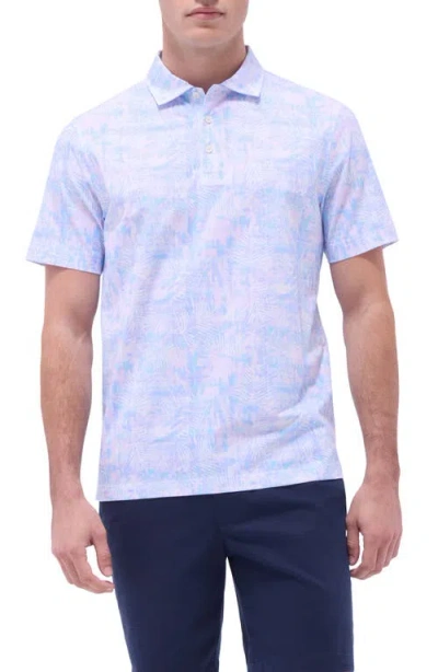 Bugatchi Victor Ooohcotton® Leaf Print Polo In Pink