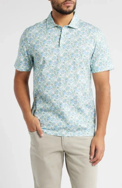 Bugatchi Victor Ooohcotton® Palm Leaf Print Polo In Menthol