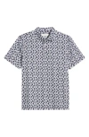 Bugatchi Victor Ooohcotton® Palm Tree Print Polo In Navy