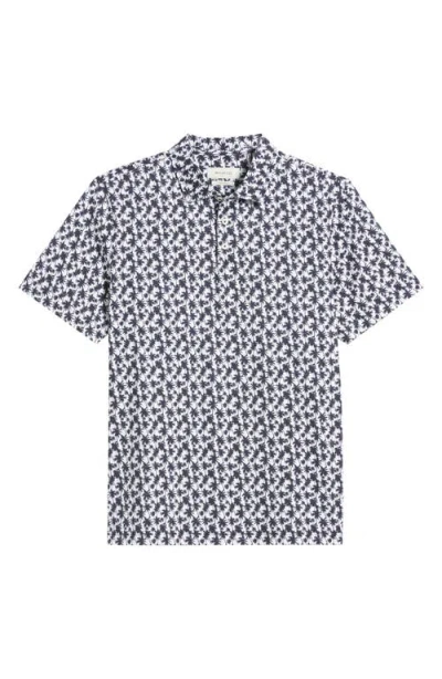 Bugatchi Victor Ooohcotton® Palm Tree Print Polo In Navy