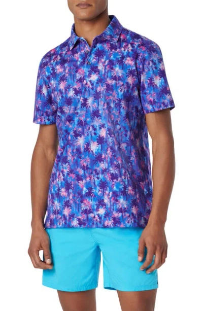 Bugatchi Victor Ooohcotton® Palm Tree Print Polo In Orchid