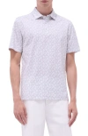 Bugatchi Victor Ooohcotton® Palm Tree Print Polo In Sand