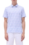 Bugatchi Victor Ooohcotton® Pineapple Print Polo In Pink