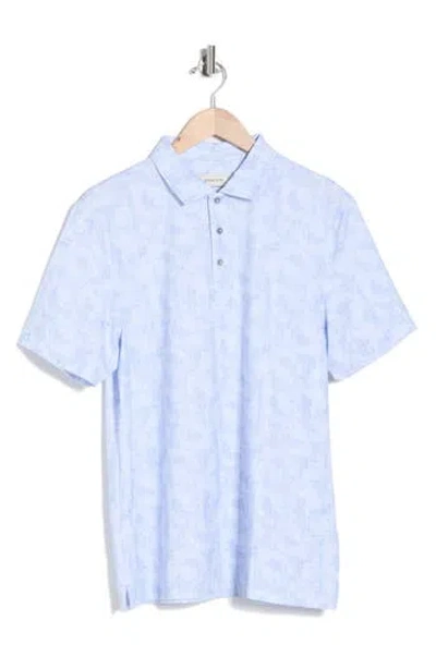 Bugatchi Victor Ooohcotton® Short Sleeve Polo In Blue