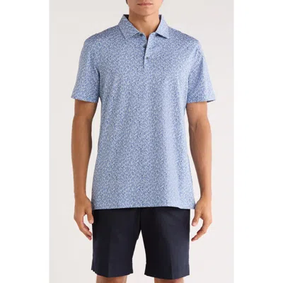 Bugatchi Victor Short Sleeve 8-way Stretch Ooohcotton® Knit Polo In Blue