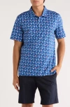 Bugatchi Victor Short Sleeve 8-way Stretch Ooohcotton® Knit Polo In Blue