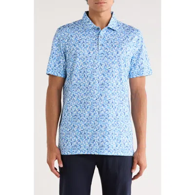 Bugatchi Victor Short Sleeve 8-way Stretch Ooohcotton® Knit Polo In Blue