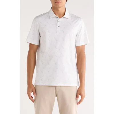 Bugatchi Victor Short Sleeve 8-way Stretch Ooohcotton® Knit Polo In White
