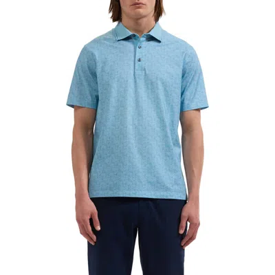 Bugatchi Vidal Ooohcotton® Floral Print Polo In Blue
