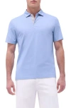 Bugatchi Vincent Ooohcotton® Double Knit Solid Polo In Blue