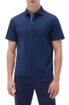 Bugatchi Vincent Ooohcotton® Double Knit Solid Polo In Navy
