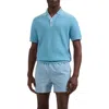 Bugatchi Waffle Stitch Polo Sweater In Blue