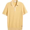 Bugatchi Waffle Stitch Polo Sweater In Yellow