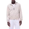 Bugatchi Water Repellent Packable Jacket With Removable Hood In Almond
