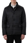 Bugatchi Water Repellent Quilted Jacket In Black