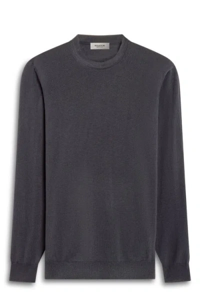 Bugatchi William Merino Wool Crewneck Sweater In Gray