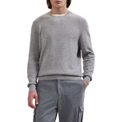 Bugatchi Wool & Cashmere Crewneck Sweater In Gray