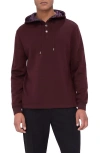 Bugatchi Men's Wool Quarter-zip Hoodie In Cabernet